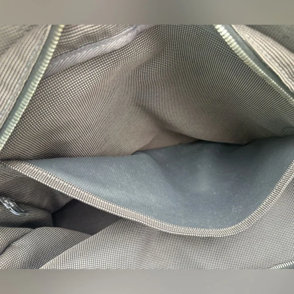 Hermes Herline MM Tote Bag Gray Canvas Vintage Unisex Authentic